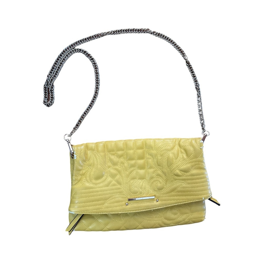 Yellow Quilted Shoulder Bag